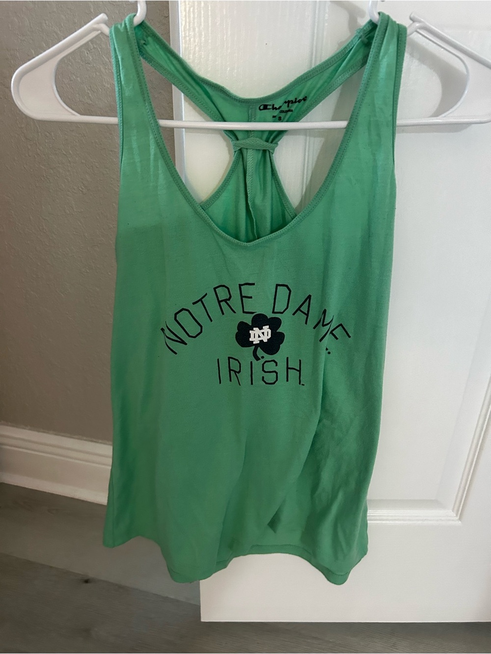 Champion Green Notre Dame Irish Racerback Tank